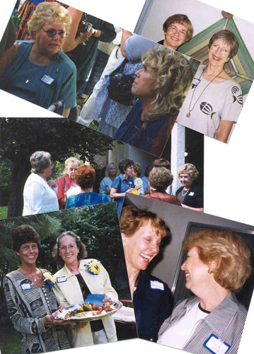 Clockwise from top left: Brenda Neal & Nancy Bullinger; Jean & Jean; 